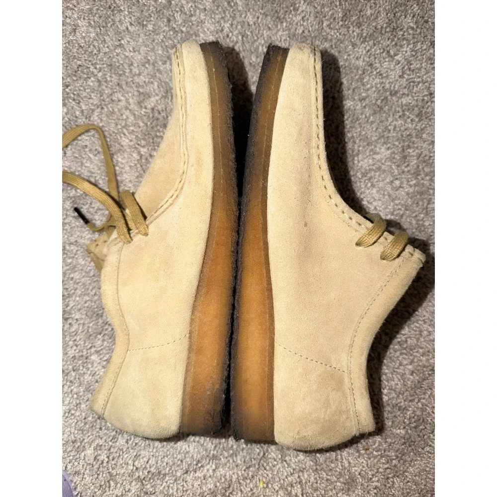 Clarks Originals Wallabee Maple Tan Suede Moccasin Shoes 10.5 M Mens